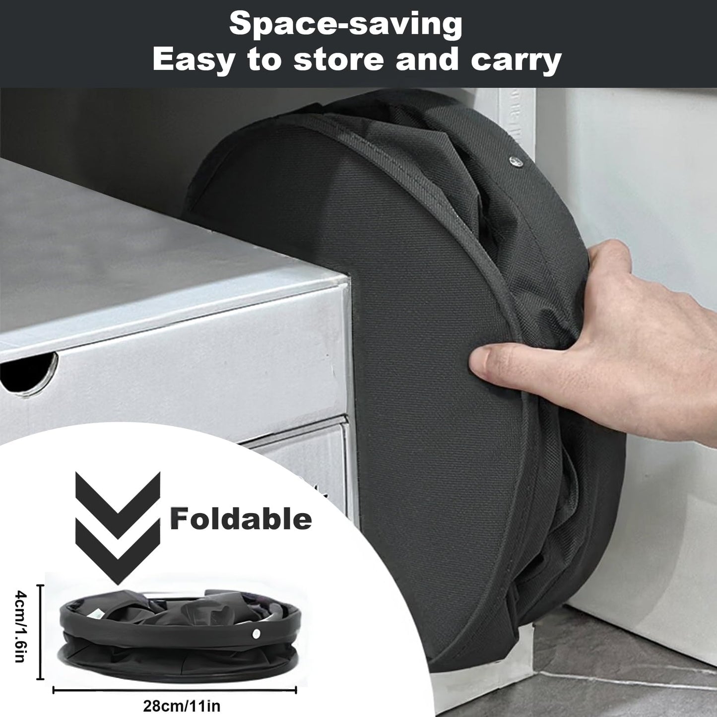 Bototack Cleaning Caddy with Handle, Cleaning Products Organiser, 17L Foldable Storage Basket