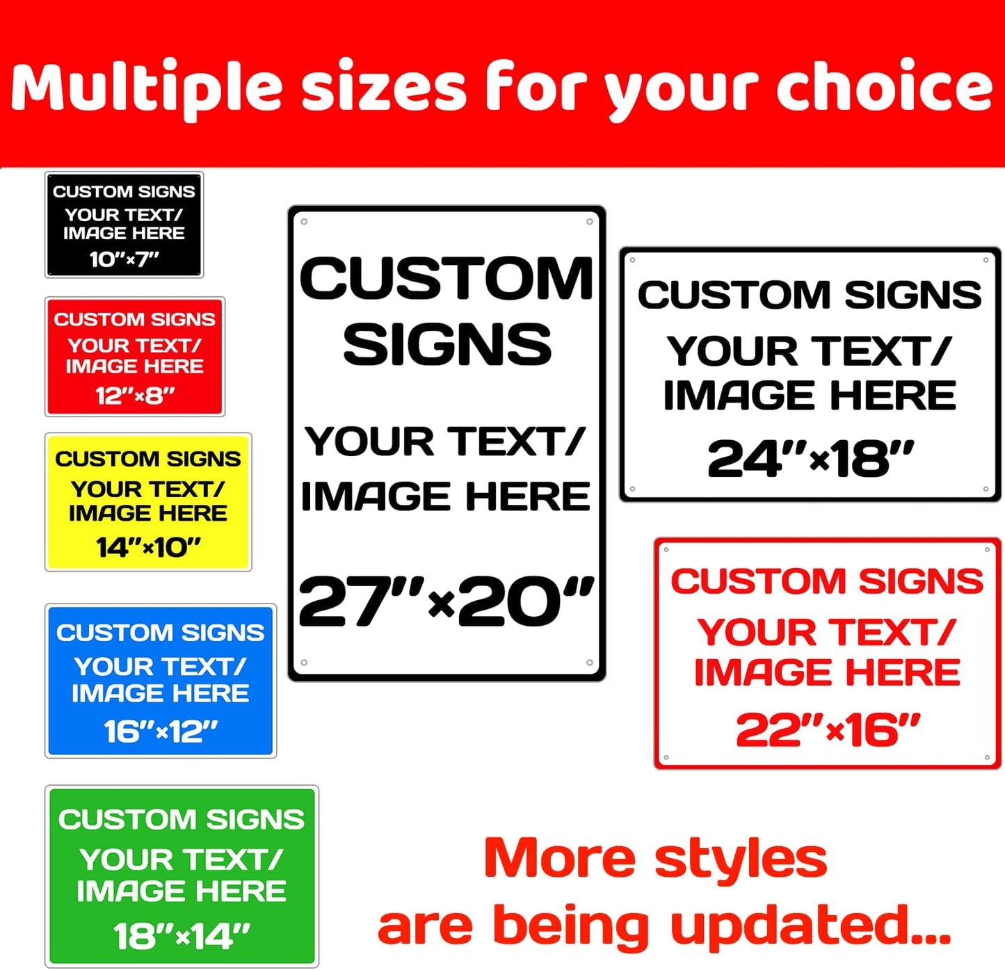 Personalized Aluminum Metal Signs - Weatherproof, Custom Text & Picture, Multiple Sizes, Ideal for Hazards, Gardens, Doors & Businesses