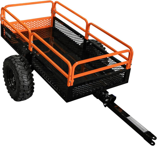 Impact IMPLEMENTS® 1500lb Utility Cart Cargo Trailer with Solid Steel Floor for Lawn/Garden