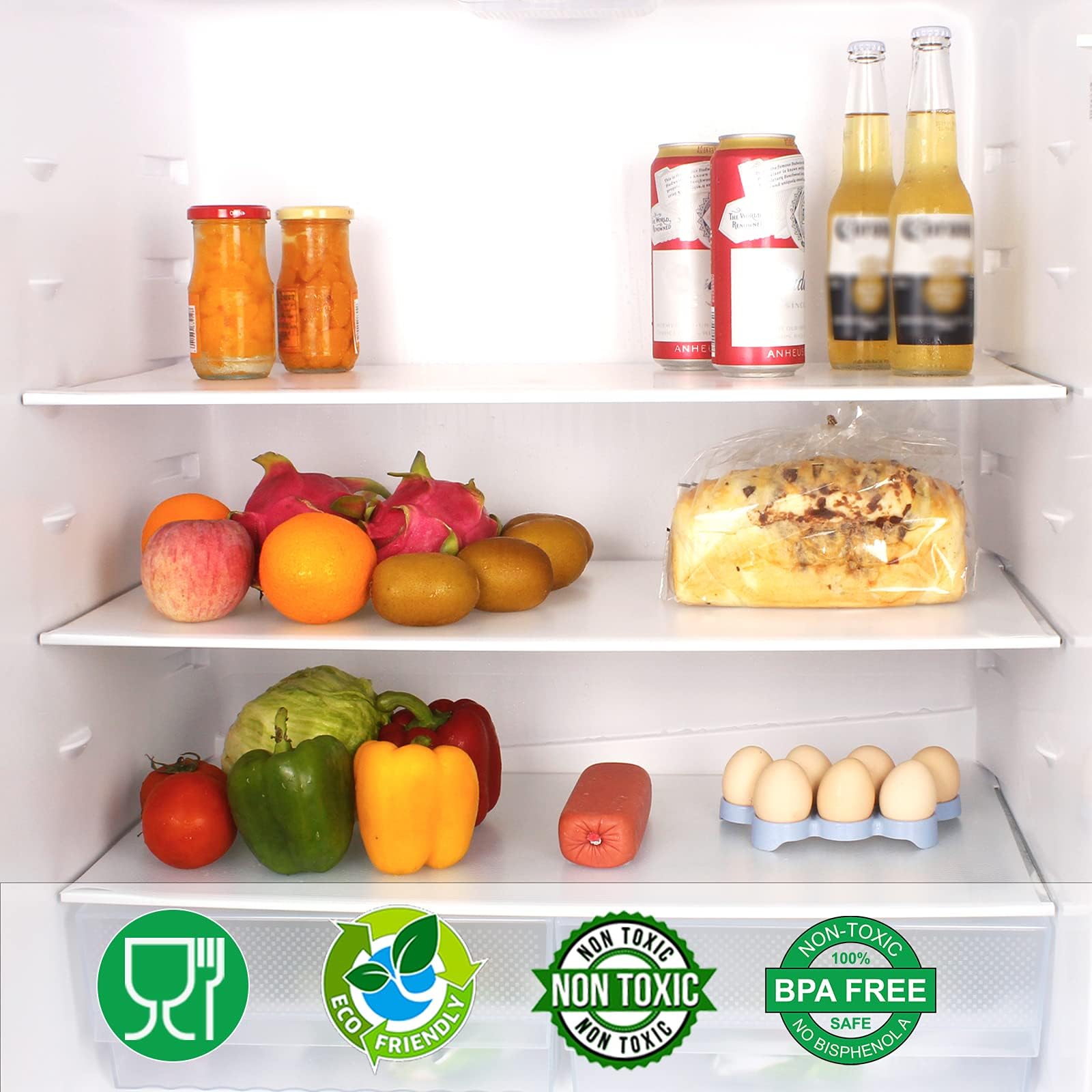 Shelf Liner, Non-Slip Cabinet Liner, Washable Oil-Proof for Kitchen Cabinet, Shelves, Refrigerator