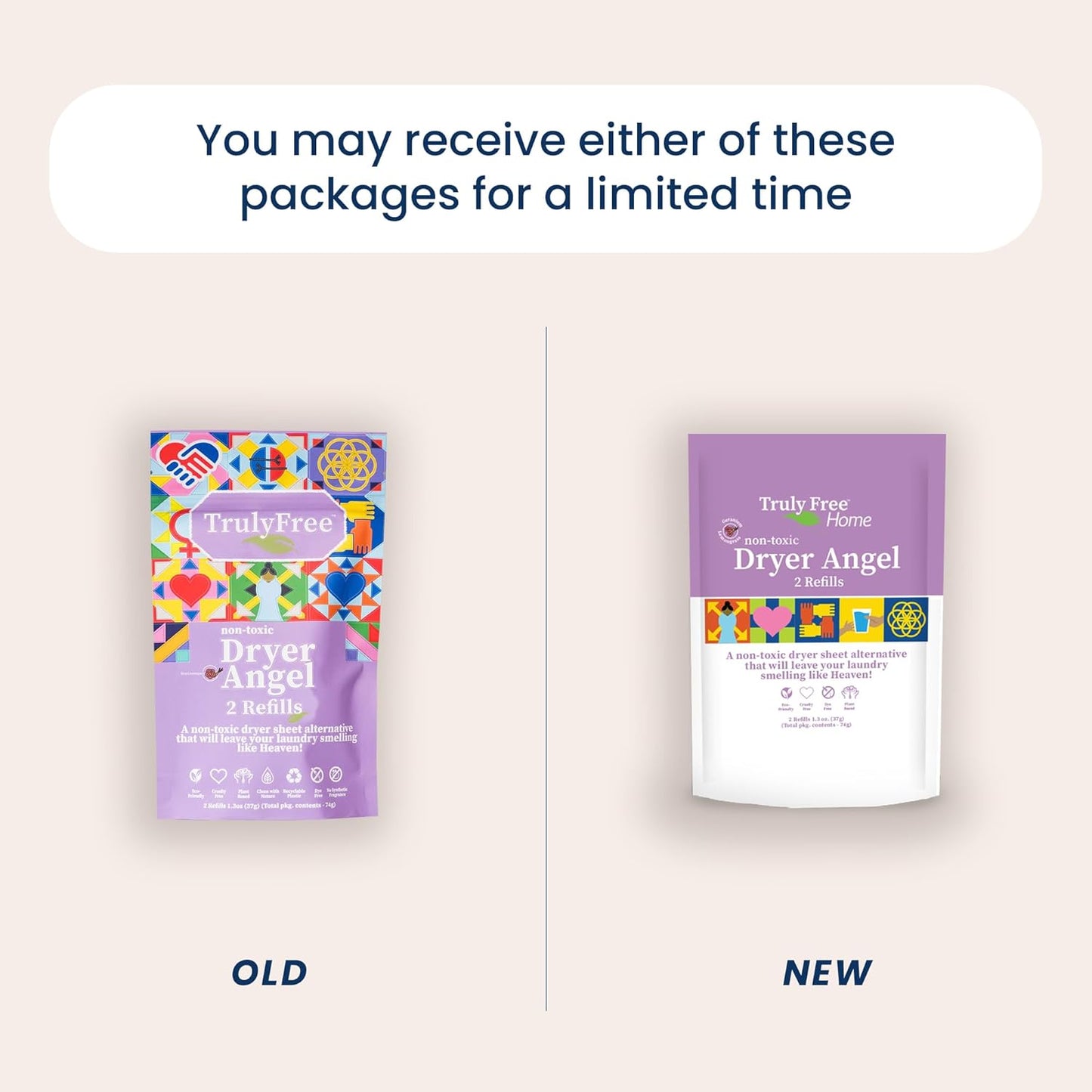 Truly Free Dryer Angel - Natural Dryer Sheet Alternative, Non-Toxic Reusable Fabric Softener Sheets and Scent Booster, Safe for Babies and Sensitive Skin, Laundry Room Essentials - 1 Pack + 2 Refills