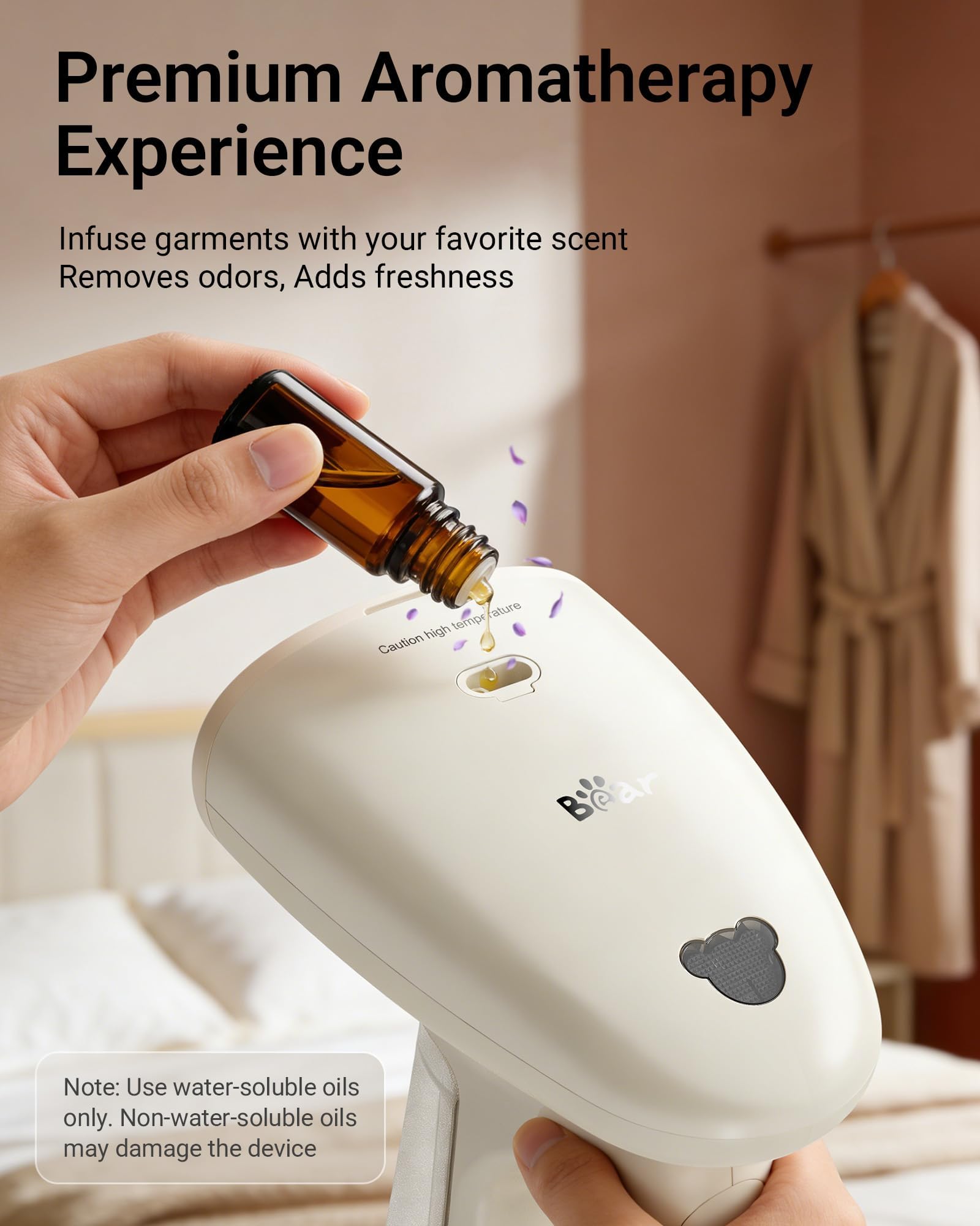 Bear Steamer for Clothes, 1300W 25s Heat-Up Clothes Steamer with 230ml Tank