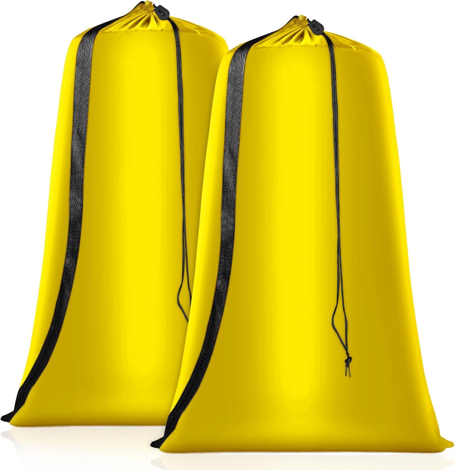 Heavy Duty Laundry Bag 2 Pack XL Nylon Laundry Bags with Straps, Washable Large Dirty Clothes Organizer with Drawstring Closure, Travel Washing Bag Fit a Laundry Hamper or Basket