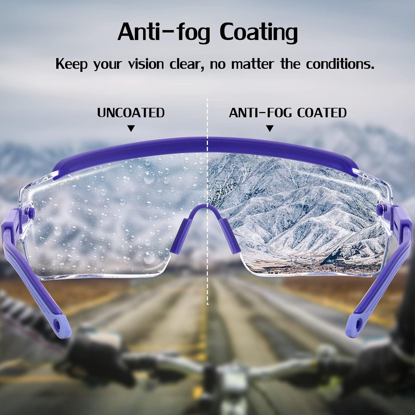 UKNOW Safety Goggles Over Glasses, Safety Glasses Anti Fog Wraparound Eye Protection, Protective Eyewear ANSI Z87.1