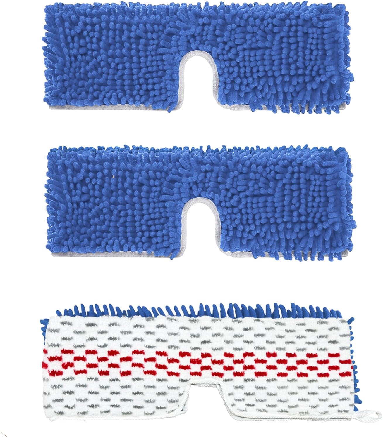 3 Pack Microfiber Mop Head Refills for O-Cedar Dual-Action Flip Mop, Reusable Chenille & Microfiber Pads for Dry and Wet Use, Compatible with Hardwood and Multi-Surface Floors