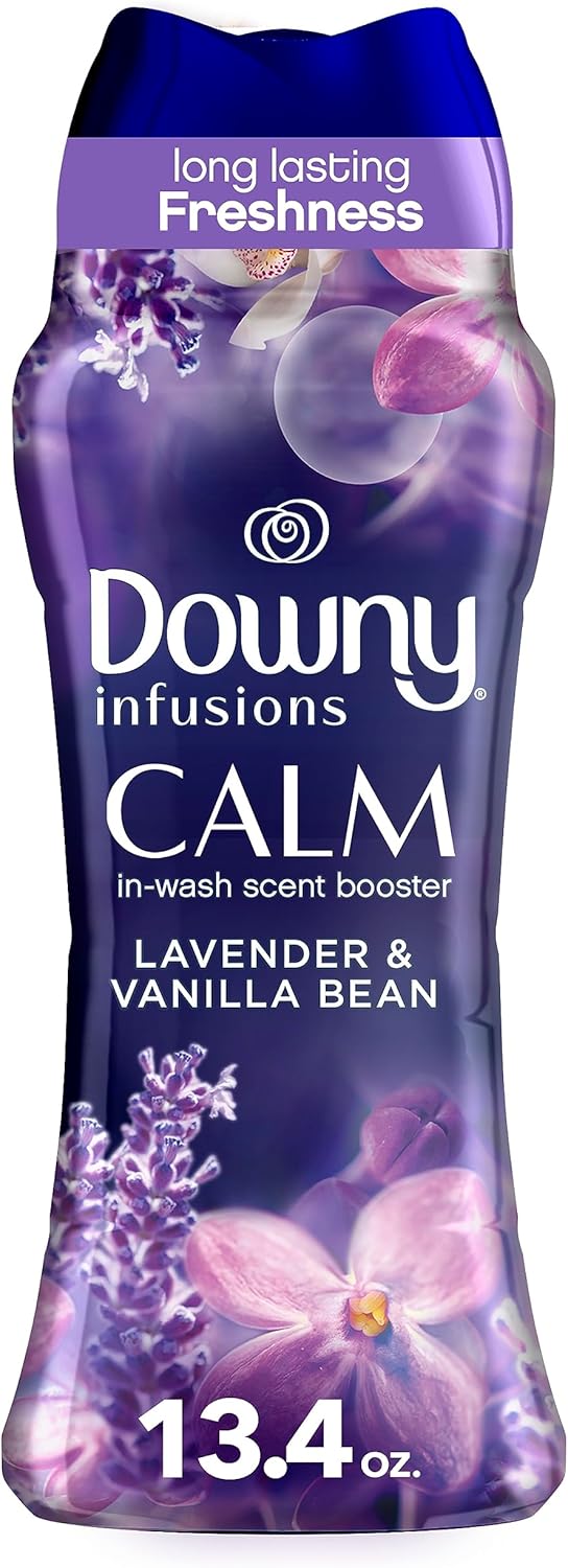 Downy Infusions In-Wash Laundry Scent Booster Beads, CALM, Soothing Lavender and Vanilla Bean, 13.4 oz