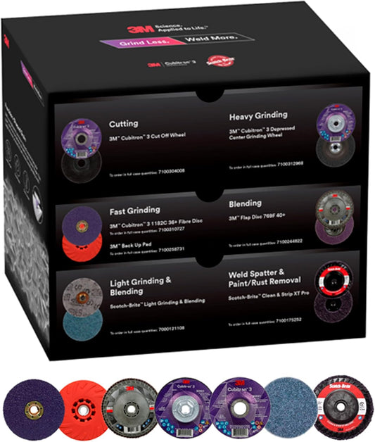 3M Grind Less Weld More Promo Kit, 67115, 4-1/2 in Discs, 16 Piece Welding Kit for Cutting