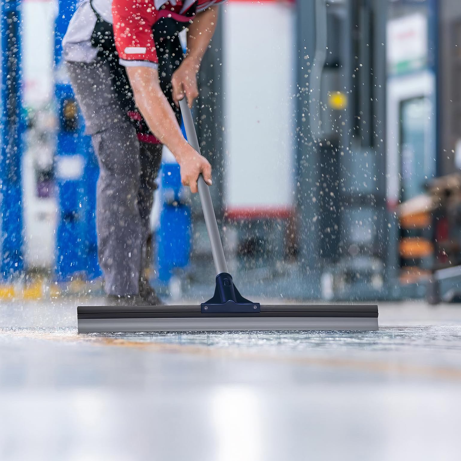 DSV Standard Floor Squeegee for Concrete Floor, 30" Large Squeegee Broom, Heavy Duty Floor Squeegee