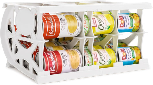 Shelf Reliance Cansolidator Pantry - 1-Pack Can Organizer for Pantry, Stackable Soda Can Storage for Kitchen, Holds 40 Cans of Food or Soda