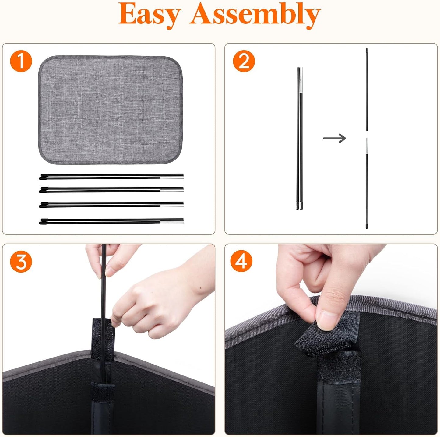 Lifewit 100L Large Tall Laundry Hamper, Collapsible Laundry Basket with Handles, Foldable Clothes Hampers for Laundry, Portable Dirty Clothes Hamper for Dorm College Bedroom Bathroom, Light Gray