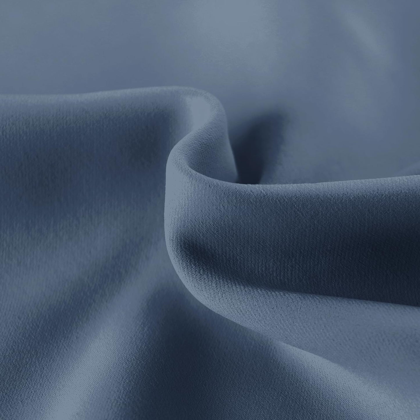 DWCN French Door Curtains – Rod Pocket Thermal Blackout Curtain for Doors with Glass Window, Kitchen and Patio Doors for Privacy, 54 X 72 Inches Long, 1 Curtain Panel with Tieback,Dusty Blue