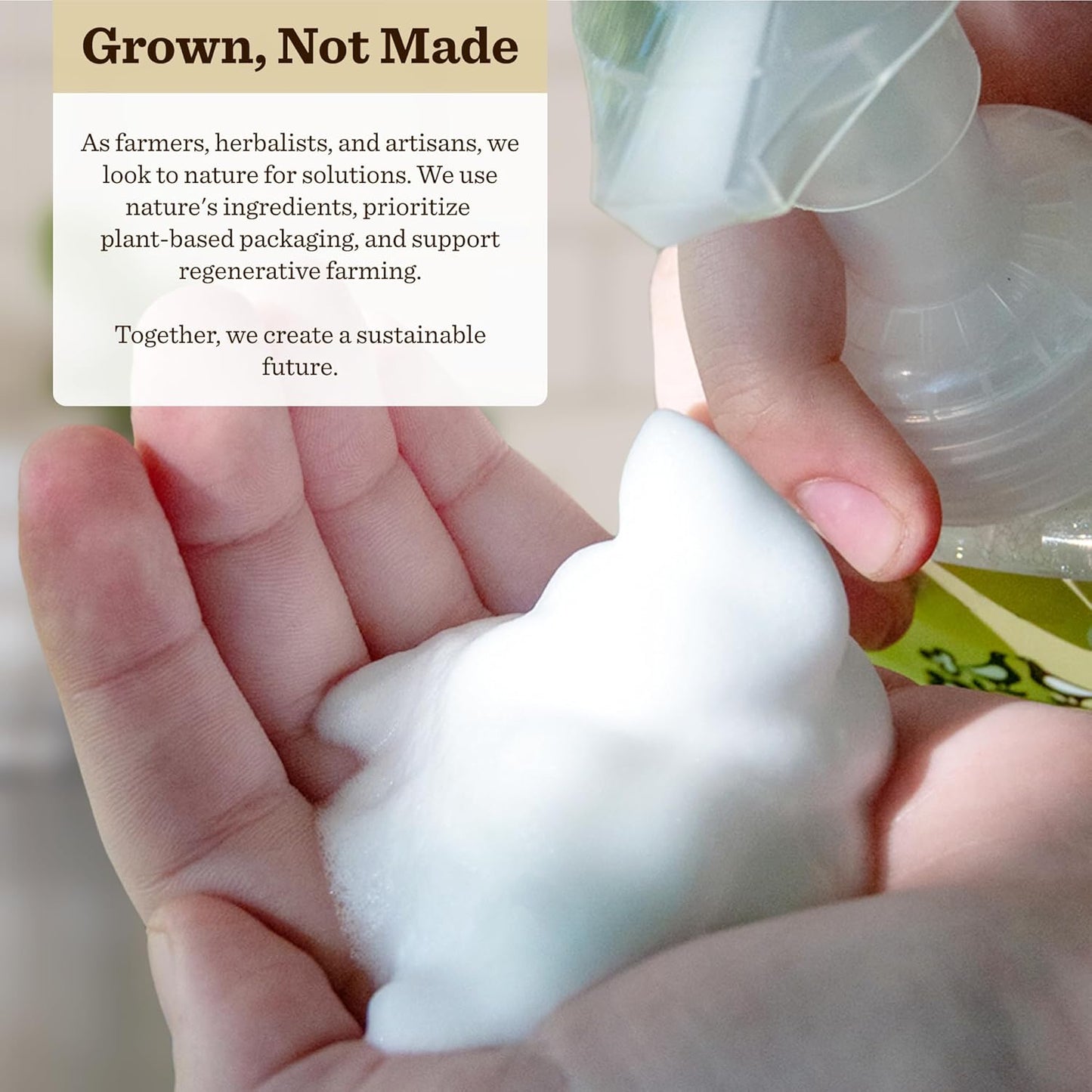 Moon Valley Herbal Foaming Hand Soap, Lemon Rosemary, Mint Lavender, Grapefruit Thyme Three Pack, Vegan, Recyclable Bottle