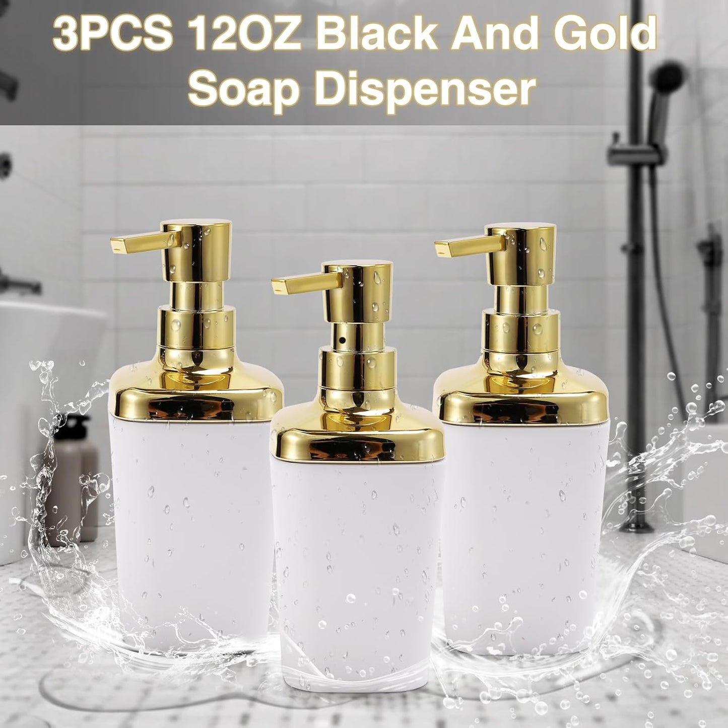 Small Bathroom Trash Can with Lid Soft Close, 1.8 Gallon Stainless Steel Garbage Can with Removable Inner Bucket,3PCS Soap Dispenser,75Count Trash Bag, Slim Step Pedal Trash Bins