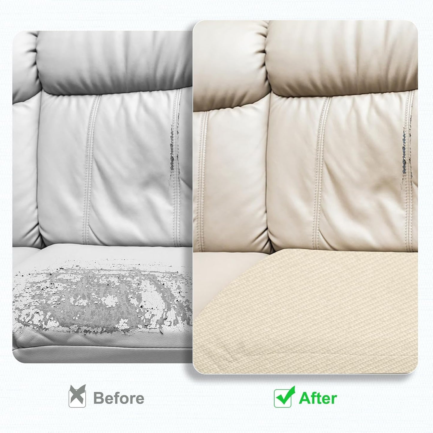 PATIKIL 8x11 Inch Linen Repair Patches, 2Pcs Self-Adhesive Fabric Patch for Sofas Tote Bags Furniture Car Seats Clothes Tents, Gray