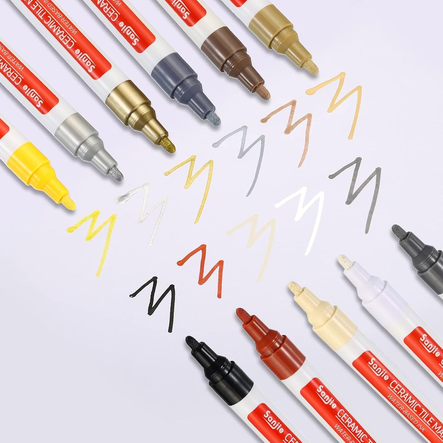 PATIKIL Grout Pen, 4 Pack Silver Tile Marker Waterproof Grout Sealer Pen Tile Repair Pens Paint Pens for Wall Floor Bathroom Kitchen Refresh