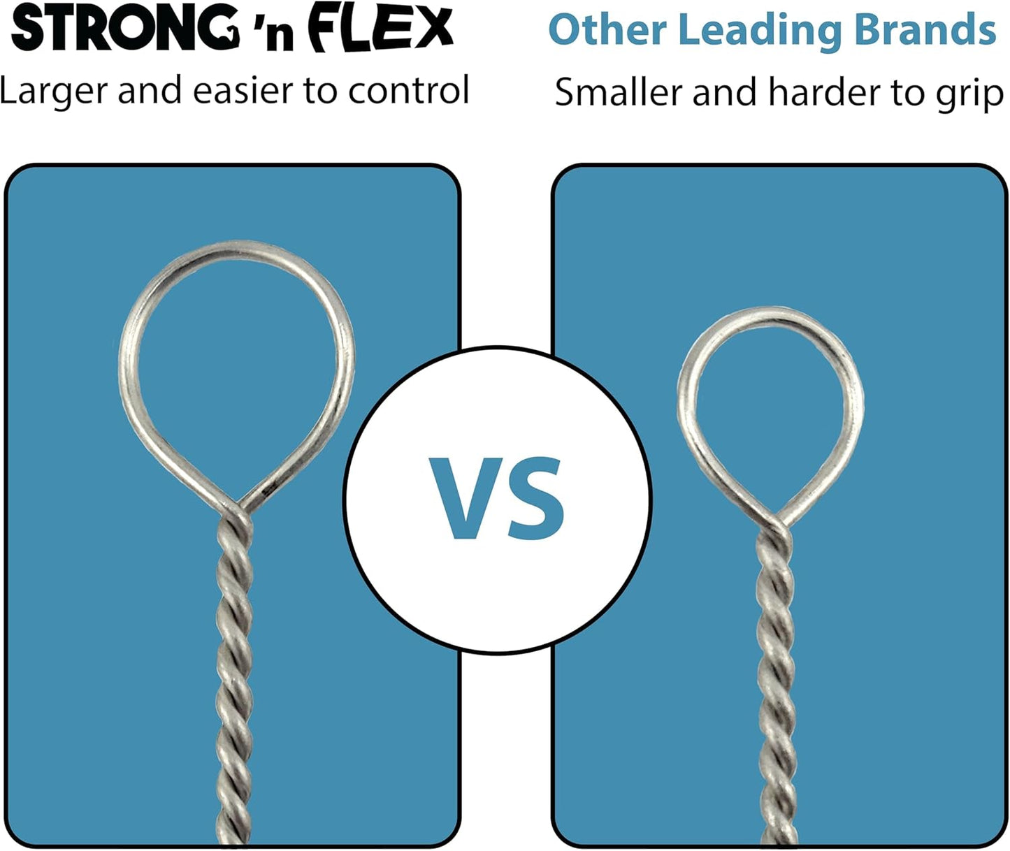 Strong 'n Flex Nylon Straw Cleaner Brushes – Fan-Shaped End for Tight Spaces, Ideal for Reusable Straws, Water Bottles, Sippy Cups & Pipes – Includes Zippered Pouch – 8", 10”, 12” Long – Set of 9