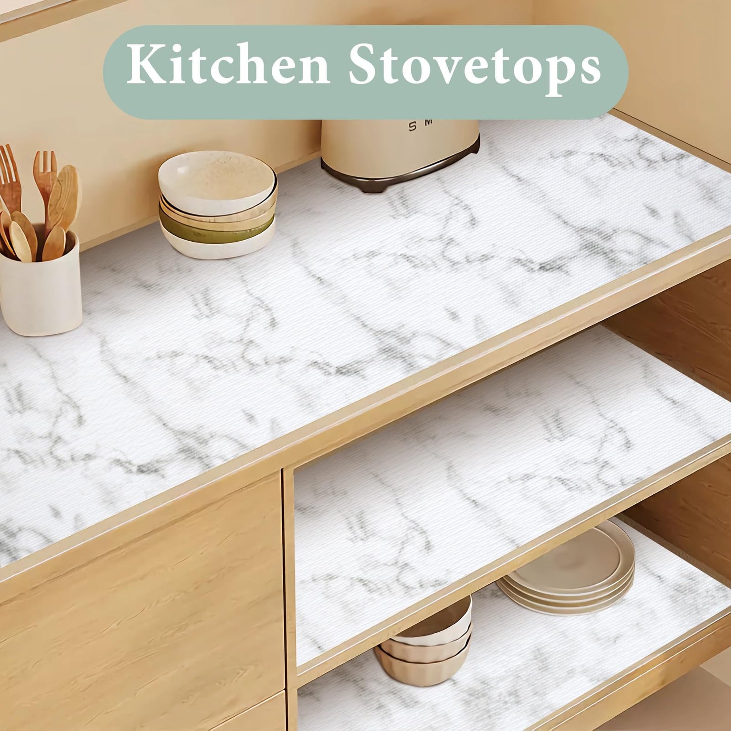2-Layer Drawer and Shelf Liner for Kitchen Cabinet: 12 in X 20 Ft Non Slip Waterproof Shelf Paper