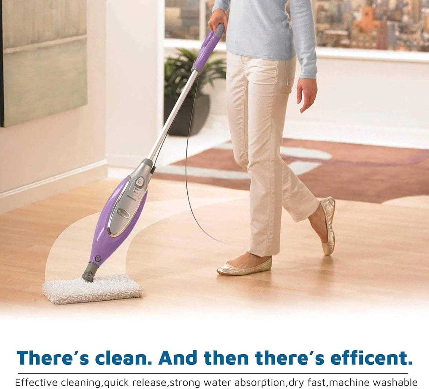 Flammi Steam Pocket Mop Replacement Pads for Shark S3500 Series S3501 S3601 S3550 S3901 SE450 S3801CO S3601D S2901 S2902 Steam Pocket Mop, 4 Pack