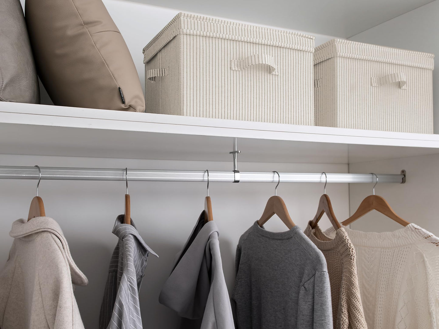 StorageWorks Fabric Storage Bins with Lids, Closet Storage Bins