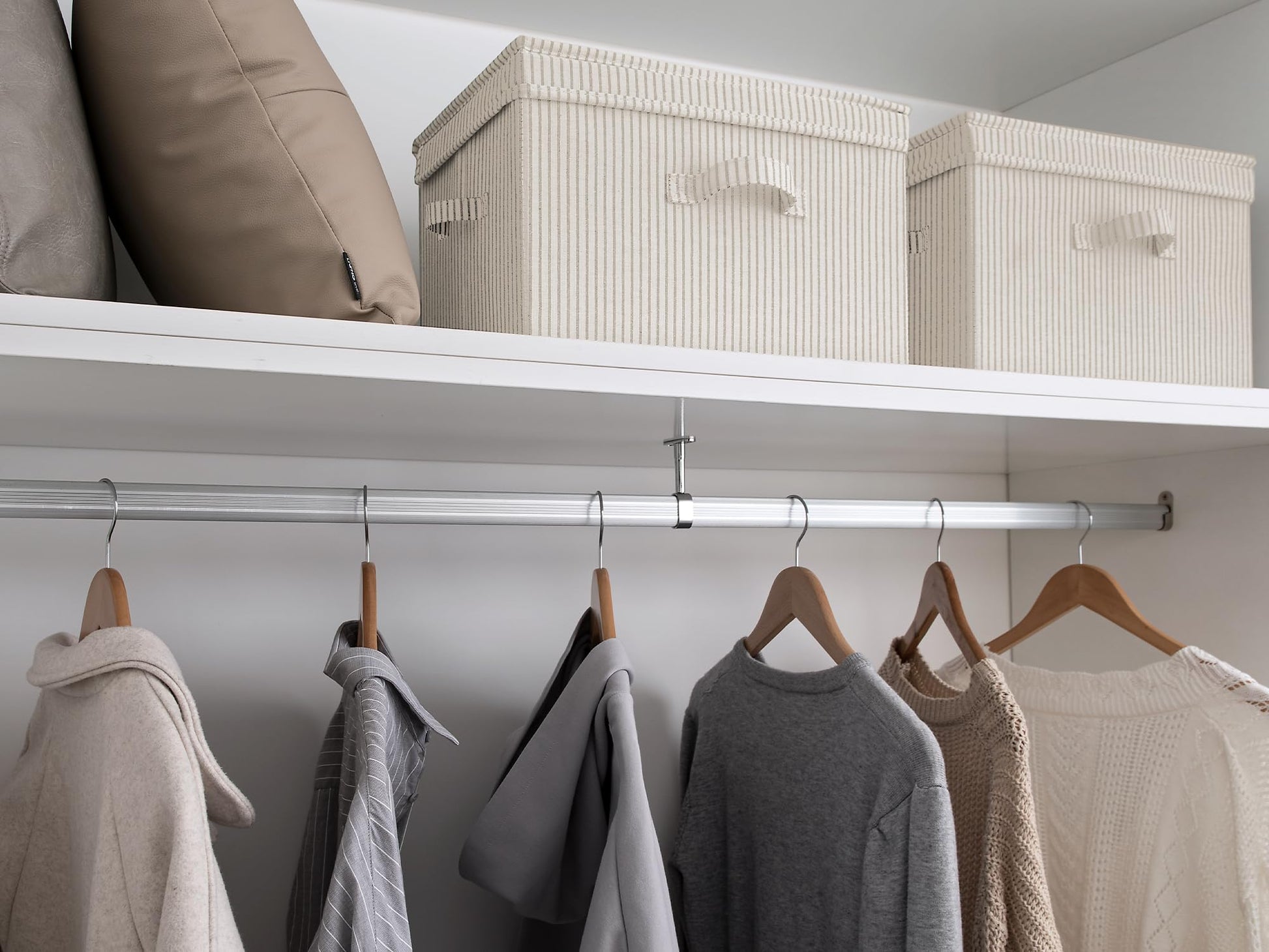 StorageWorks Fabric Storage Bins with Lids, Closet Storage Bins