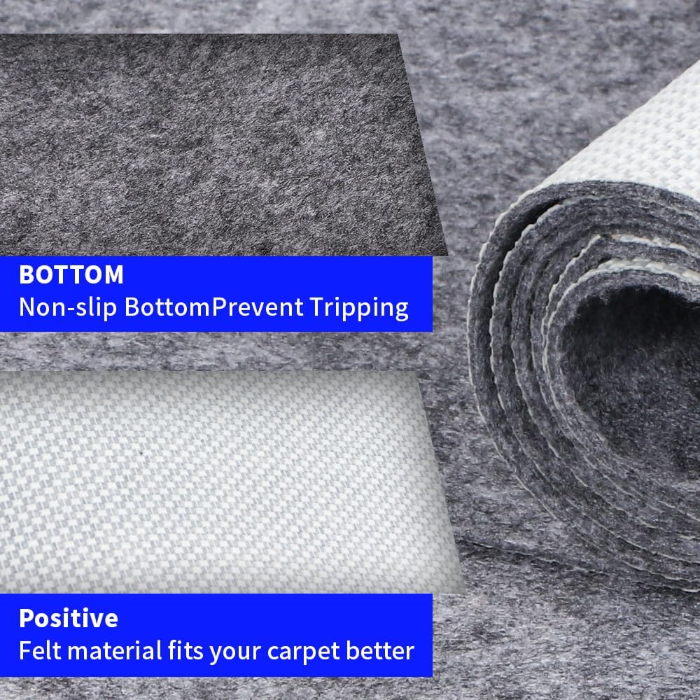Waterproof Non-Slip 1/4” Extra Thick 8x10 ft Rug Pad for Large Area Rugs Durable Felt Floor Protection pad for All Floors, Suitable for Cutting. Rug Pads Keep Rugs in Place and Provide Cushioning