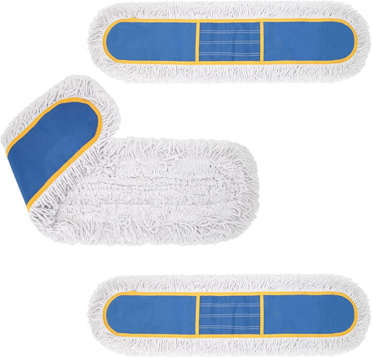 KeFanta 24" Commercial Dust Mop Replacement Heads,3 Pack Reusable Industrial Dust Mop Pads, Washable Cotton Dust Mop Refill for Floor Cleaning & Janitorial Supplies,Only Fits:B0D7MKSZ8N