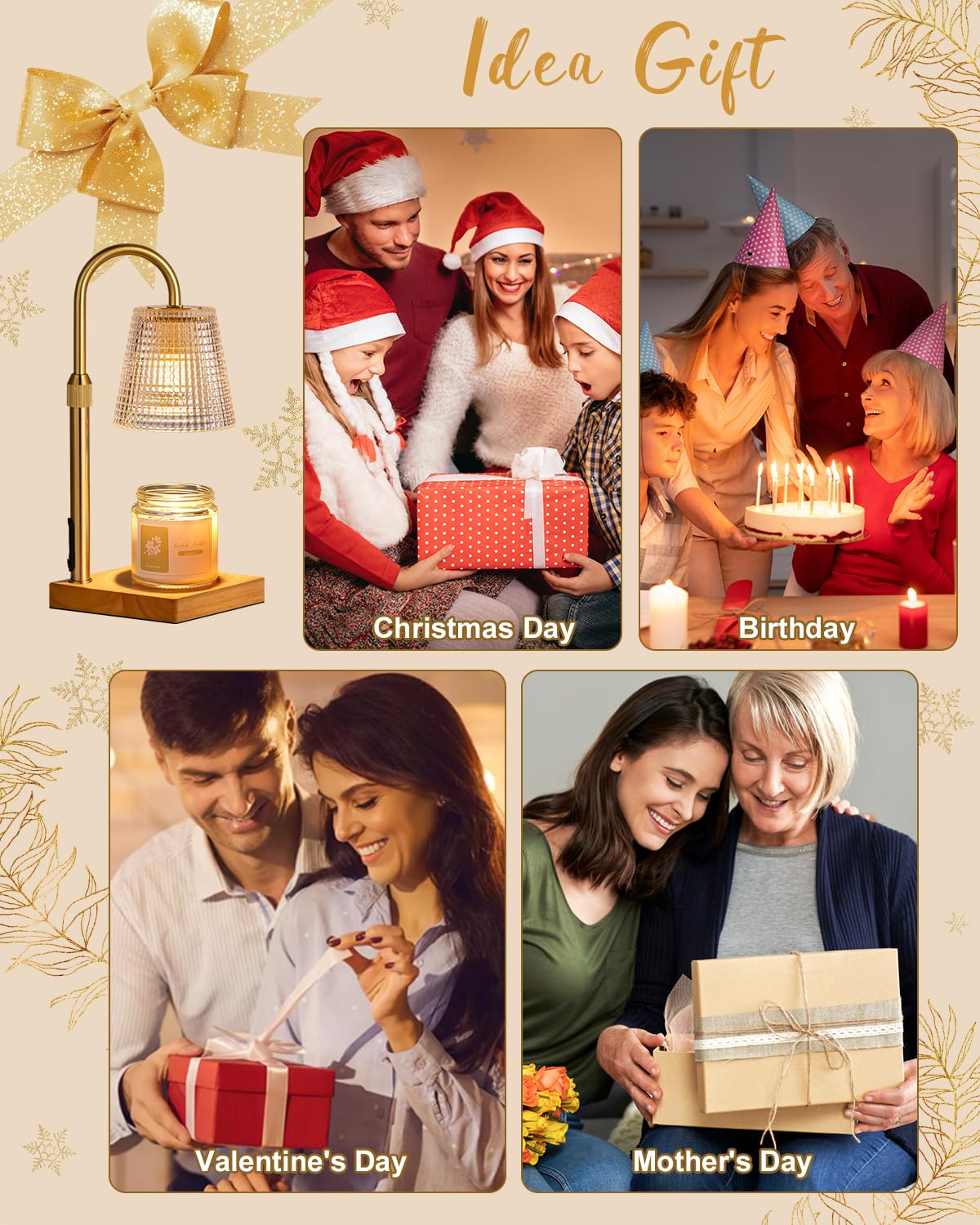 Hong-in Candle Warmer Lamp with Timer, House Warming Gifts New Home Decor