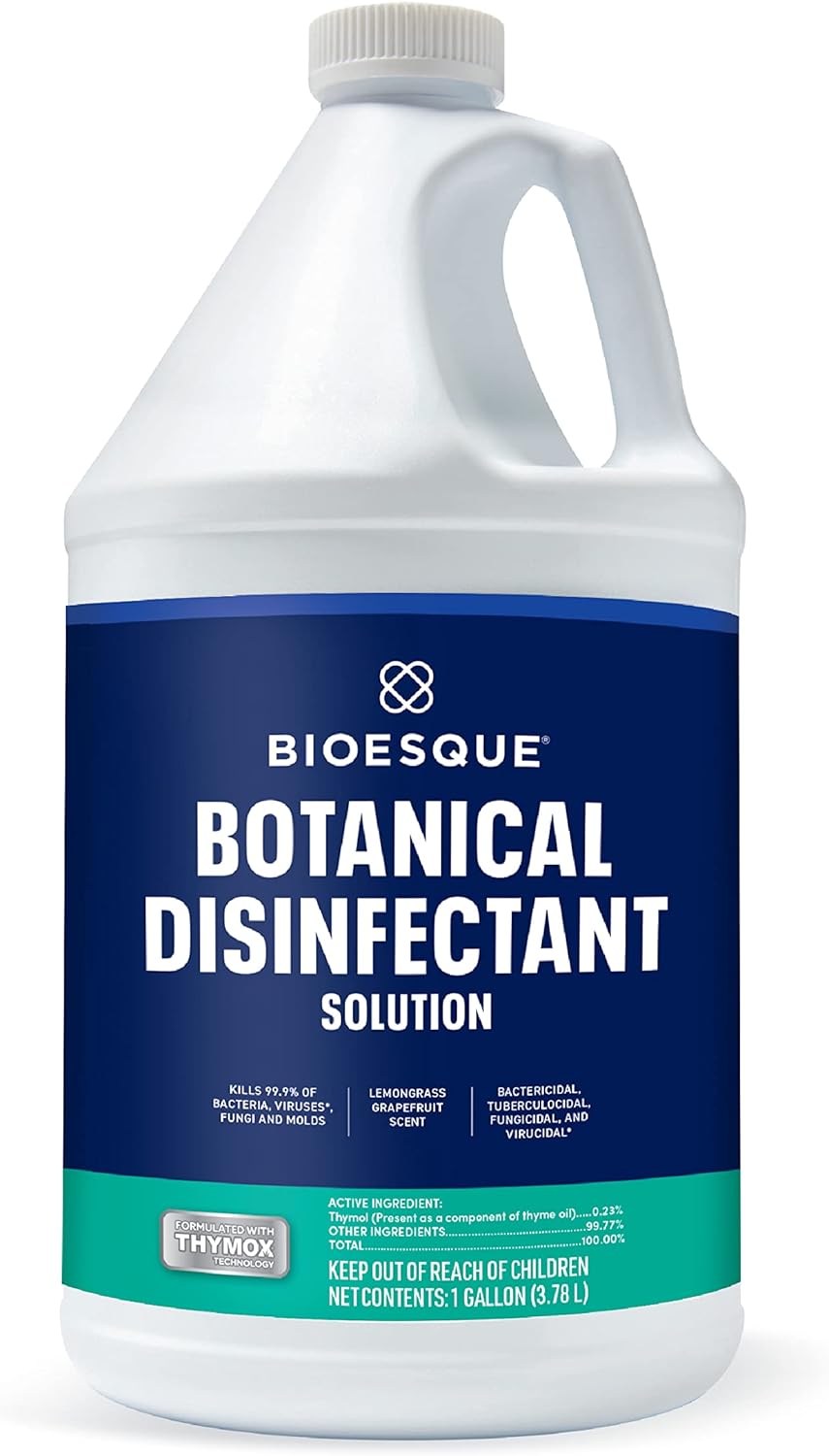 Bioesque Botanical Disinfectant Solution, Heavy Duty Broad-Spectrum Disinfectant, Kills 99.9% of Bacteria, Viruses*, Fungi, & Molds, 1 Gallon (Pack of 1)