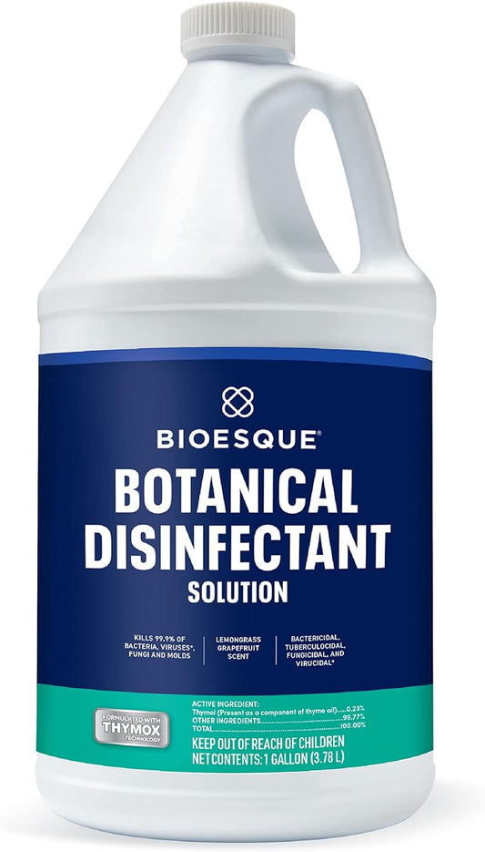 Bioesque Botanical Disinfectant Solution, Heavy Duty Broad-Spectrum Disinfectant, Kills 99.9% of Bacteria, Viruses*, Fungi, & Molds, 1 Gallon (Pack of 1)
