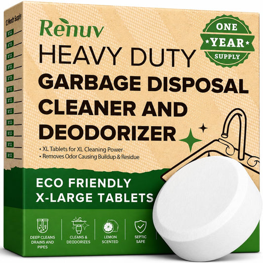 Renuv® Garbage Disposal Cleaner & Deodorizer Tablets, 12 XL Tablets