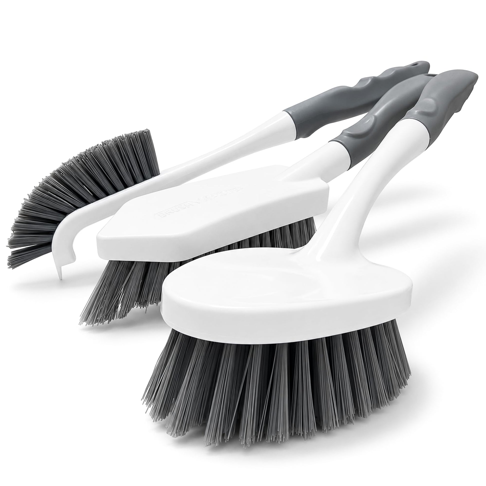3PCS Heavy Duty Scrub Brush Set - Shower Cleaning Brushes for Bathroom
