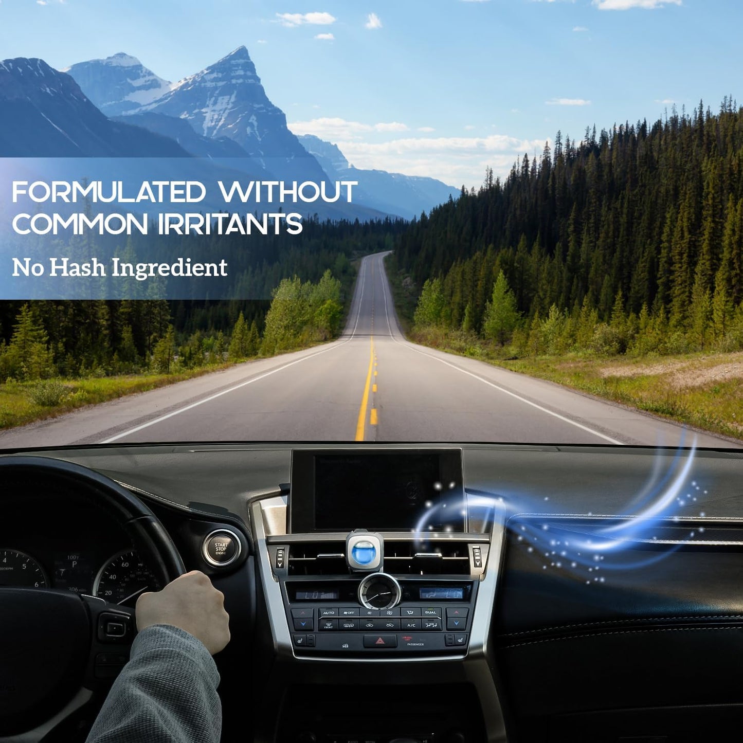 Air Jungles Ocean Scent Car Air Freshener Clip, 6 Vent Clips, 4ml Each, Long Lasting Air Freshener, Up to 180 Days Car Refresher Odor Eliminator