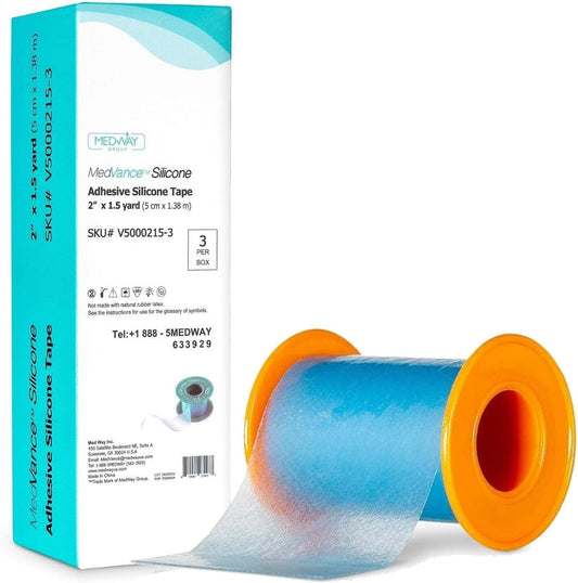 Medvance Cuttable Soft Silicone Tape - Waterproof Breathable Tape for All Skin Types - Easy Apply