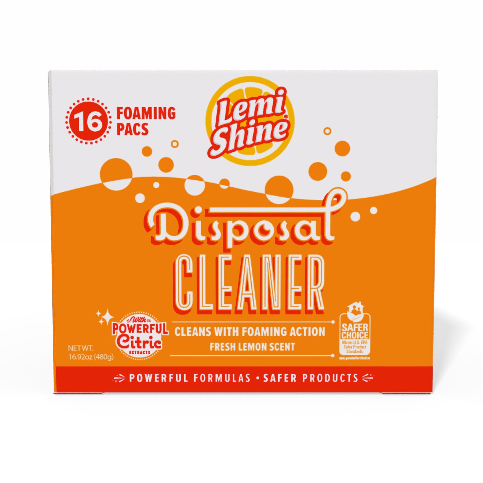 Lemi Shine Natural Foaming Garbage Disposal Cleaner - 16.92oz (16 Pack)