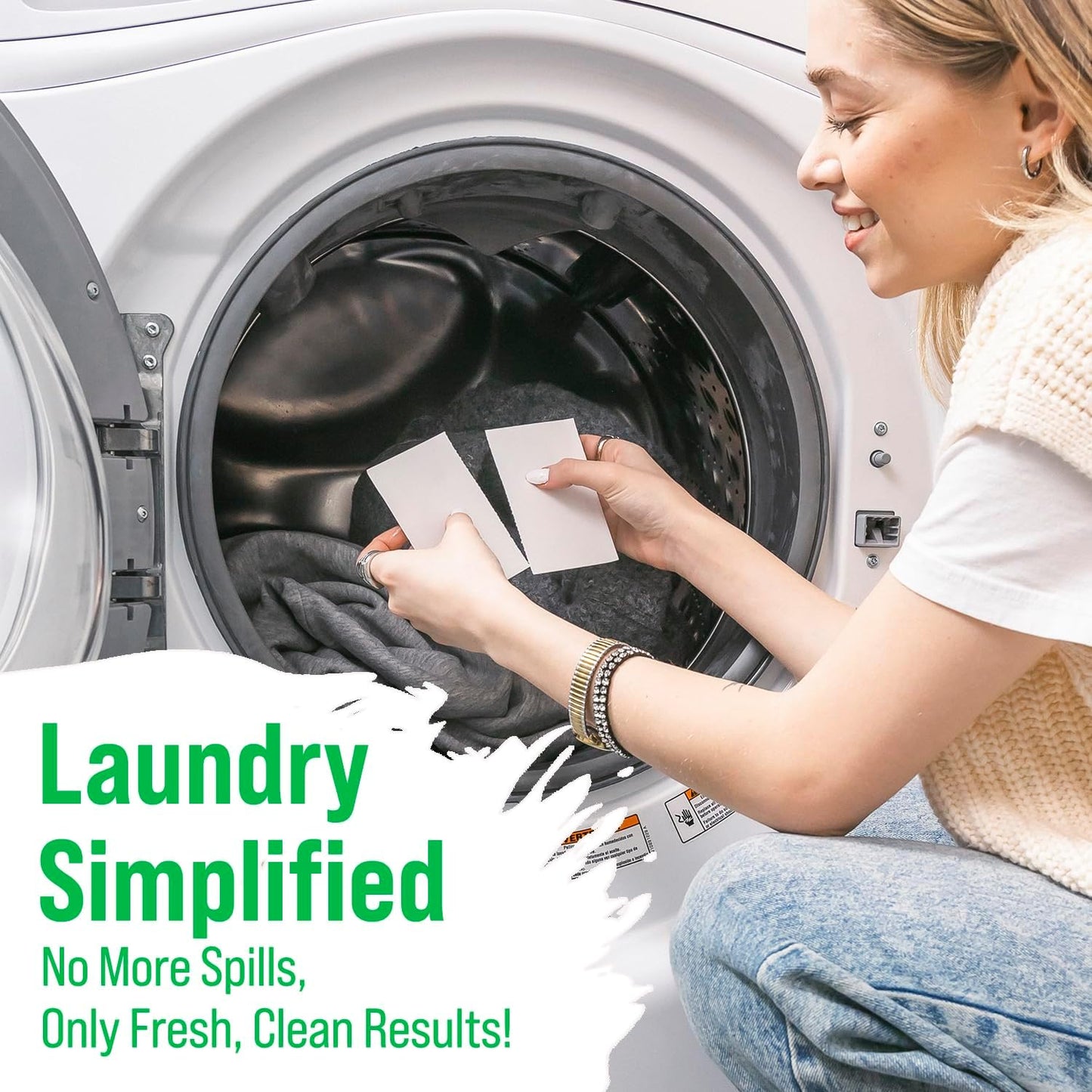 Rockin' Green Hard Rock Travel Laundry Detergent Sheets for Hard Water - Mess-Free Laundry Sheet Detergent with Sodium Bicarbonate - Easily Dissolvable Laundry Soap Sheets (104 Loads, Freshwood Mac)