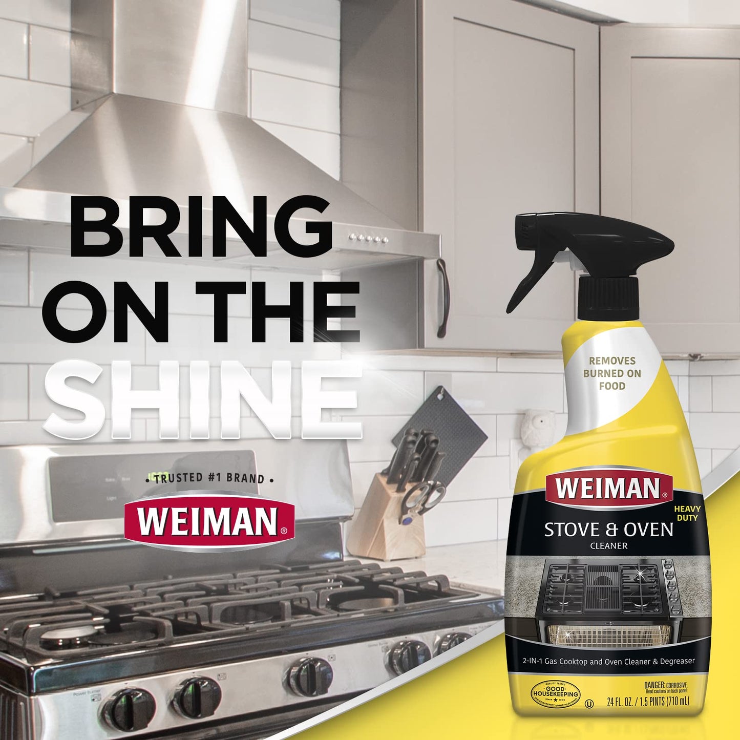 Weiman Heavy Duty Stove and Oven Cleaner and Degreaser for Glass, Ceramic Cooktops, BBQ grill