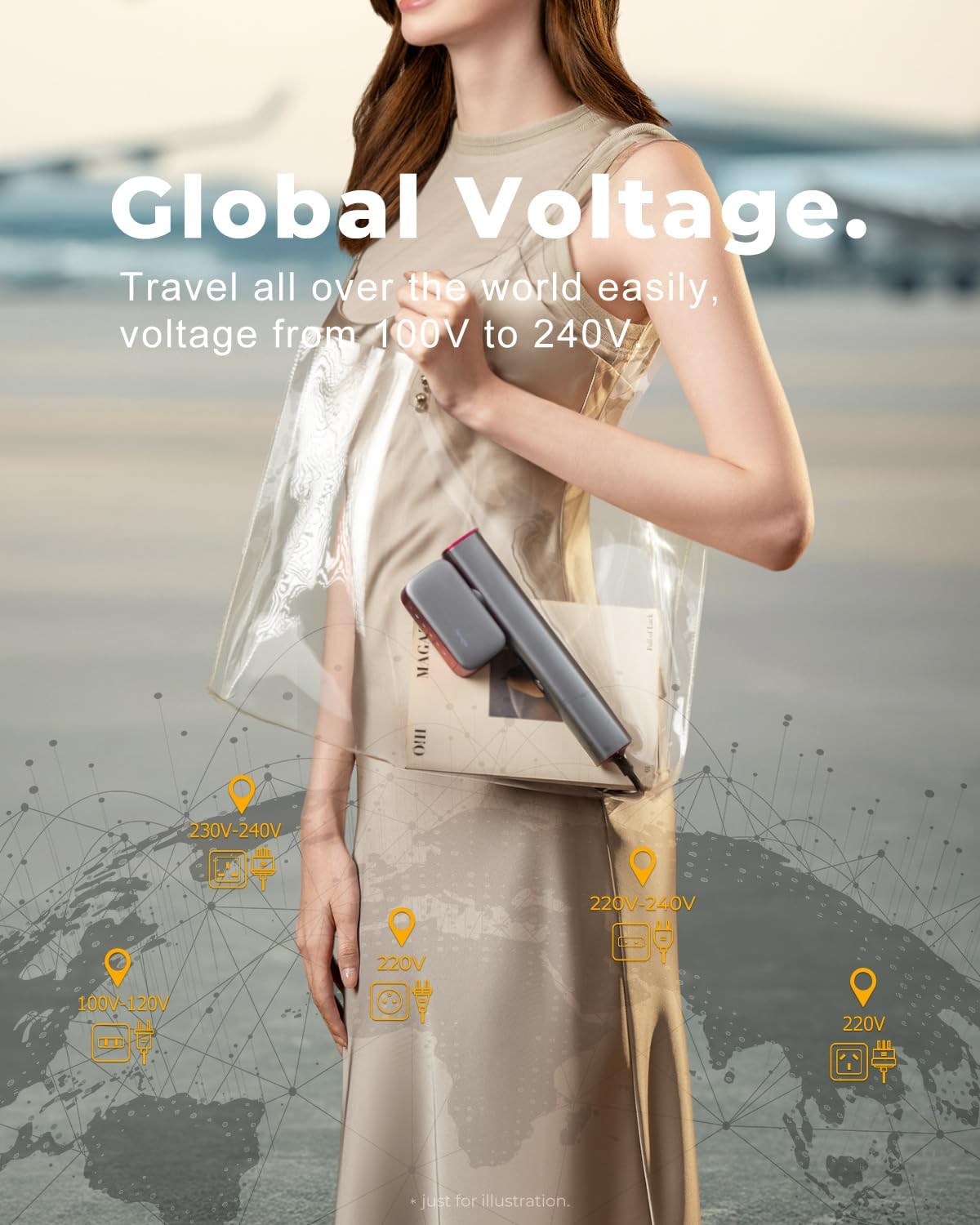 nesugar G2 Pro Smart Handheld Steamer for Clothes – Global Voltage Adaptation, Palm-Sized & Lightweight (0.8lb), Dual Steam Modes, Easy Wrinkle Remover, Auto Shut-Off, for Travel & Home (100-240v)