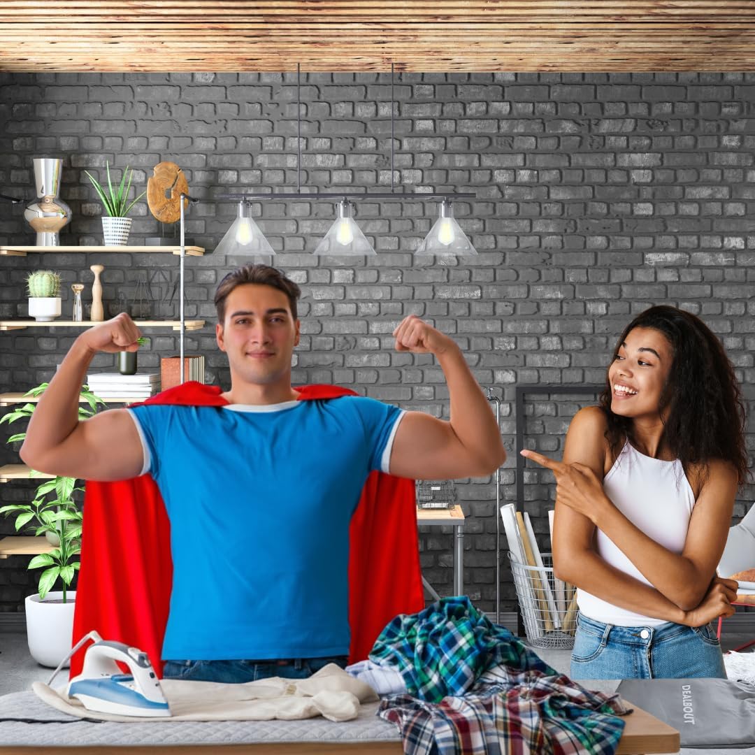 Premium XL Ironing Mat 47x29 Thick Quilted Heat Resistant Pressing Pad Portable Board Alternative for Countertop Washer Dryer Laundry Steamer or Table Cover Silicone Iron Rest Cloth Storage Bag