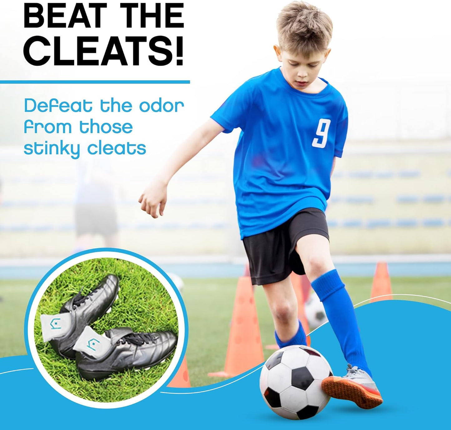 NonScents Shoe Deodorizer 4-Pack (8 Count) - Odor Eliminator, Air Freshener, Smell Absorber, Scent Remover for Shoes, Gym Bags, Soccer Cleats, Closets, Pet Area, Reusable - Shoe Deodorant