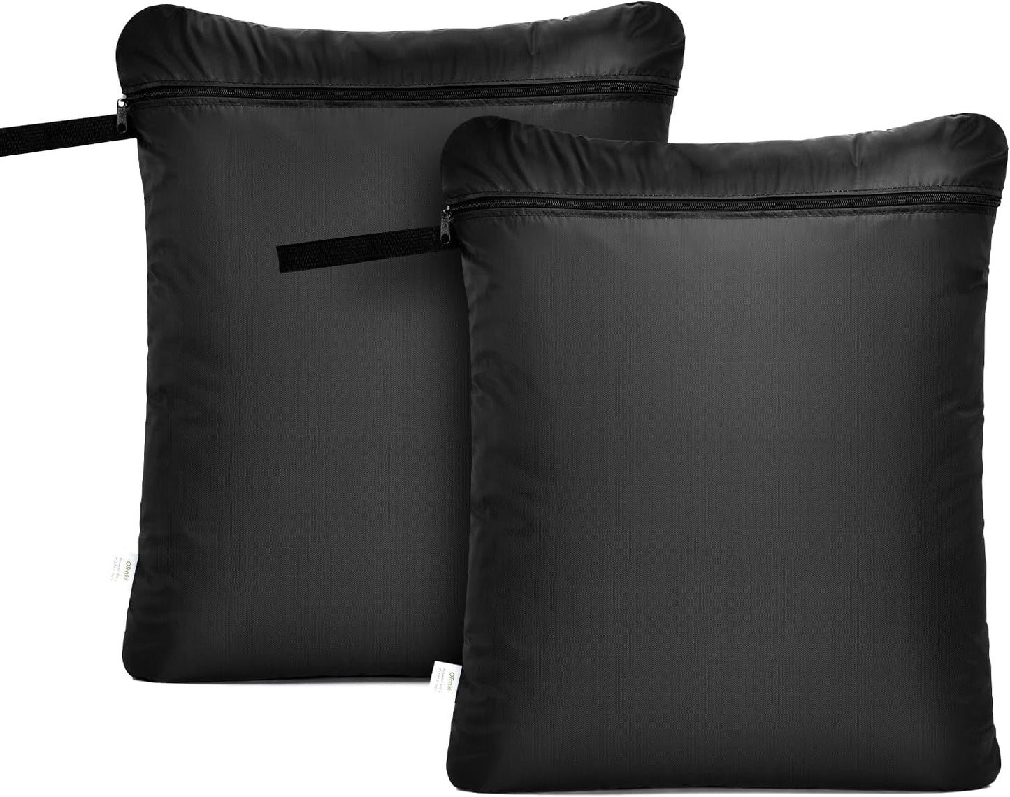 OTraki 2Pcs Large Wet Bag 20x24 inch Wet Dry Bag for Swimsuit Reusable Towel Pouches with Zipper Waterproof bag Wet Clothes Organizing Washable for Travel Gym Beach Pool Black