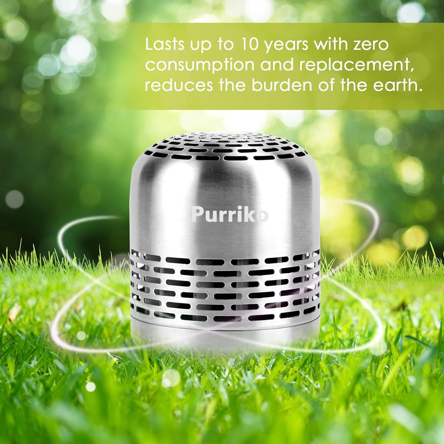 Purriko Refrigerator Deodorizer,Lasts up to 10 Years,Refrigerator Odor Eliminator,Fridge Deodorizer,More Effective Than Baking Soda Bamboo Air Purifying Bags