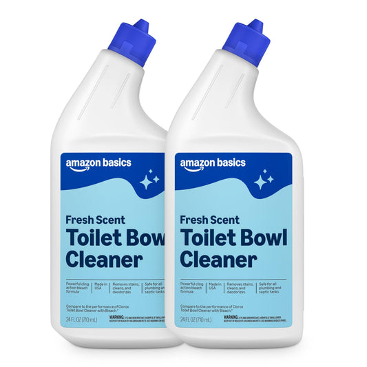 Amazon Basics Toilet Bowl Cleaner with Cling Action Formula, Fresh Scent, 24 Fl Oz