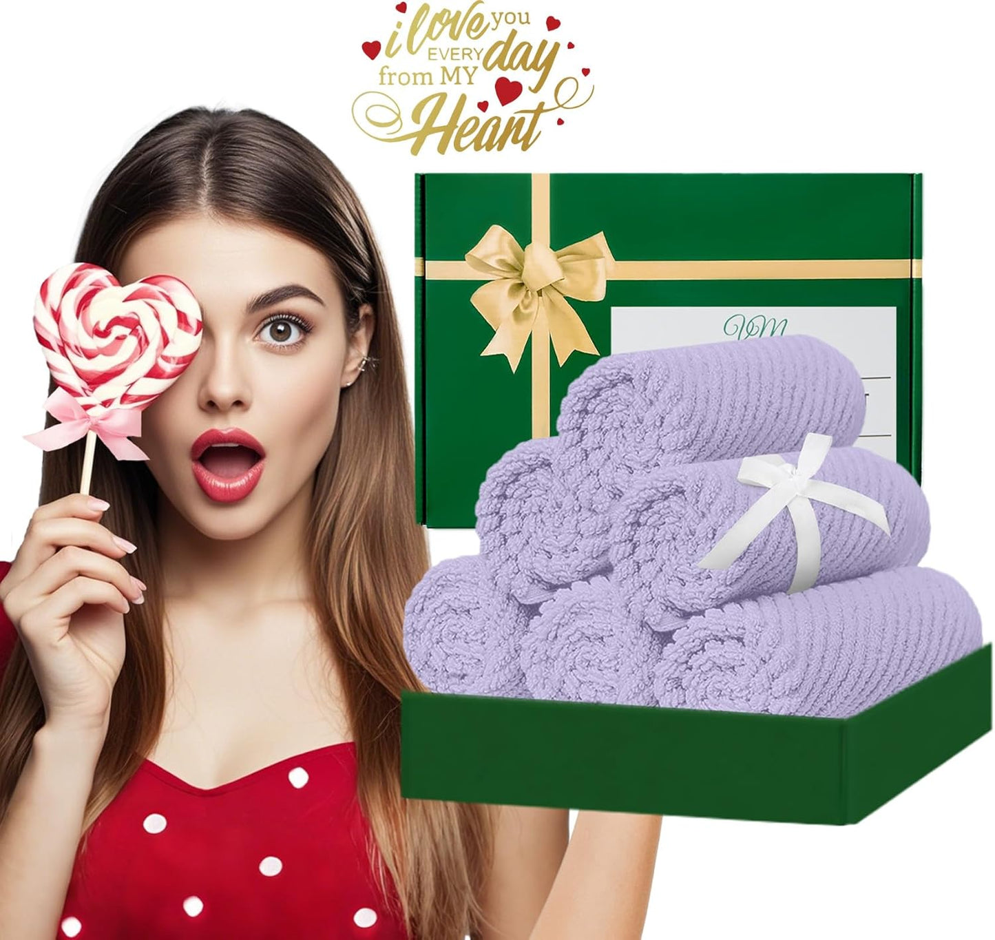 Washcloths for Showering, 6PC Large 13"x13" - Lightweight | Quick Dry | Soft | Absorbent, Thick Cotton Washcloths for Face, Purple Hand Towel Set, Lavender Face Towel for Hotel, Bathroom Essentials