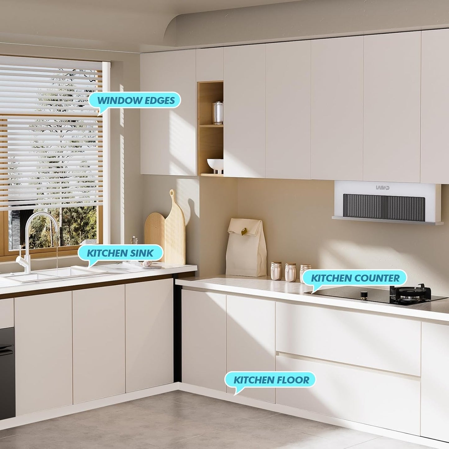 Maitys White Caulk Tape Waterproof Self Adhesive 12 Roll White Caulking Sealant Strips Bathroom Shower Tapes for Toilet Kitchen Countertop Corners Surfaces Sink Bathtub Floor Wall Edge (1.5" x 10.5ft)