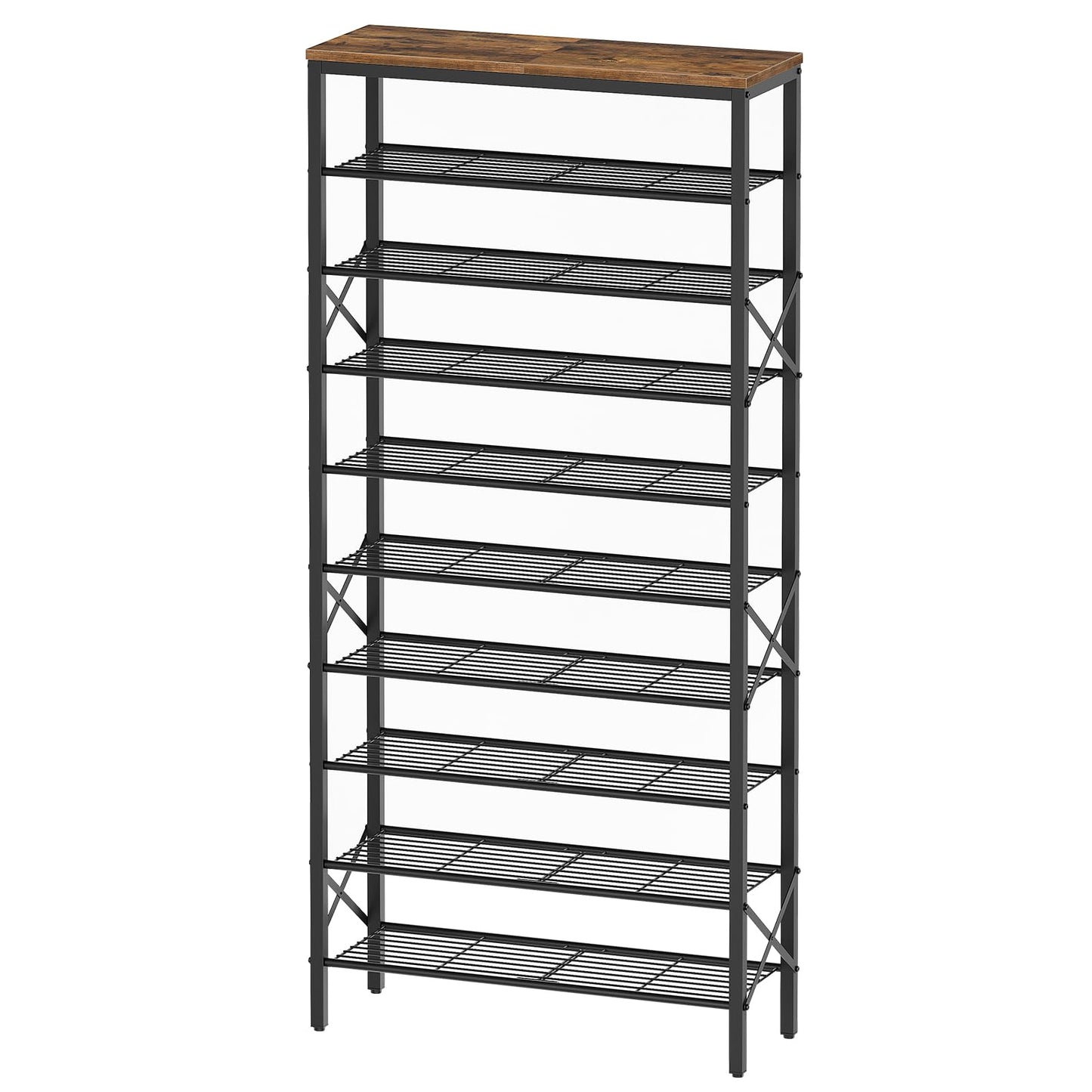 YATINEY 10 Tier Shoe Rack, Large Capacity Shoe Storage Organizer Holds 40 Pairs, Sturdy and Stable