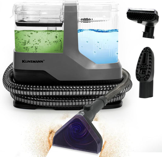 Portable Carpet and Upholstery Cleaner Machine, Deep Cleaning Carpet Shampooer and Multi-Stain Spot Cleaner for Pets, Sofa, Couch, Rug, Car Seat, Stairs & Furniture(Grey)