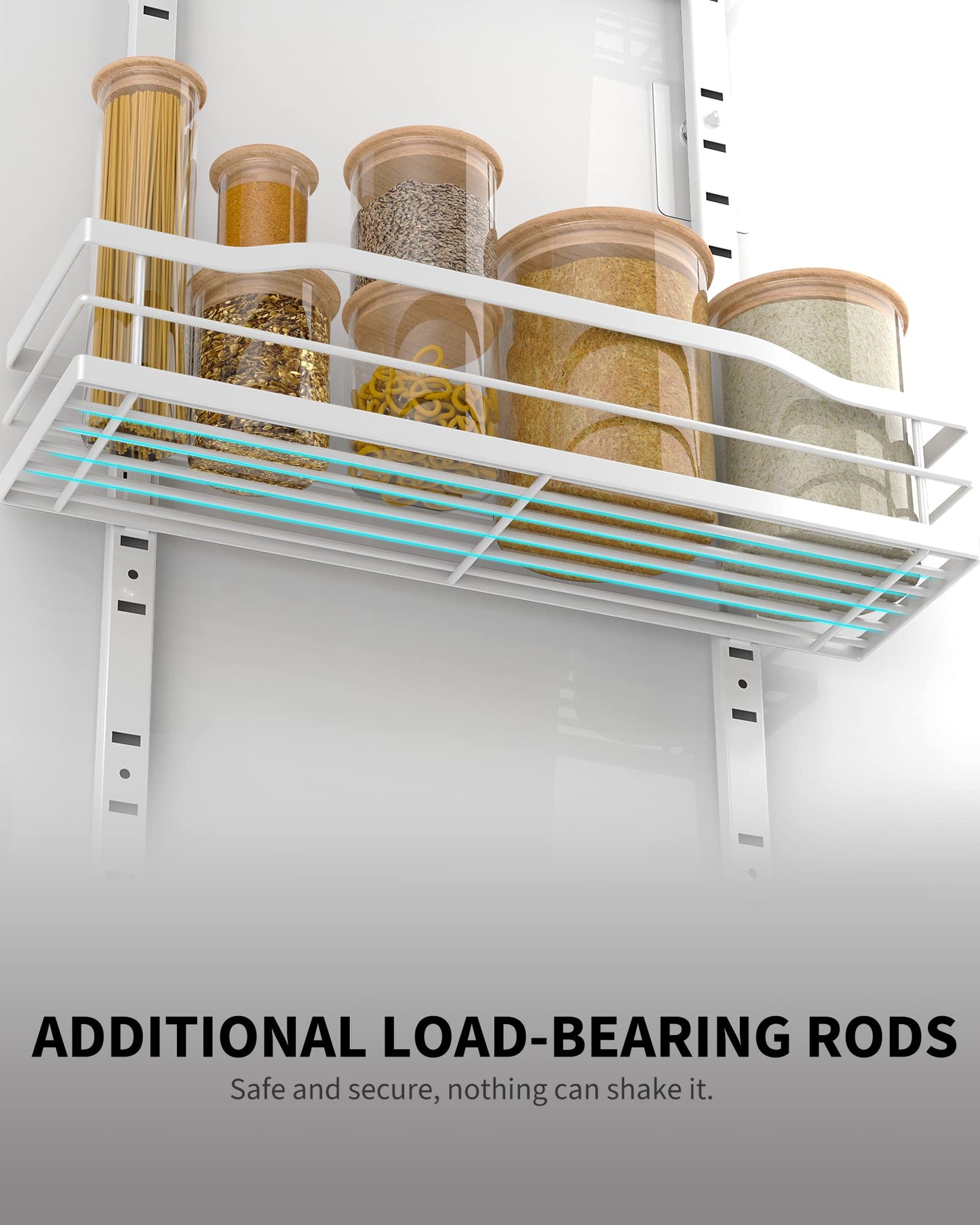Moforoco White 9-Tier Over The Door Pantry Organizer, Pantry Organization And Storage, Metal