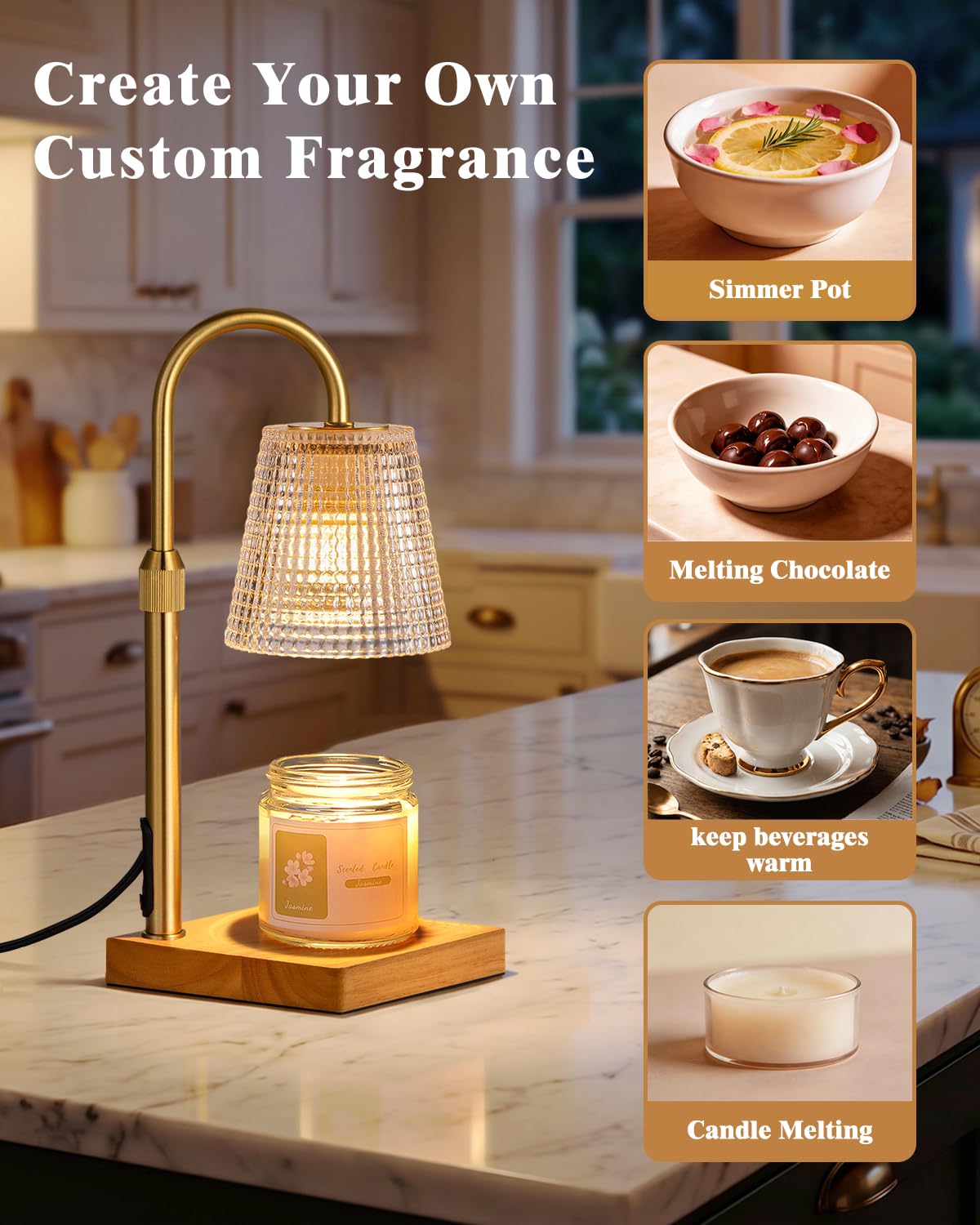 Hong-in Candle Warmer Lamp with Timer, House Warming Gifts New Home Decor