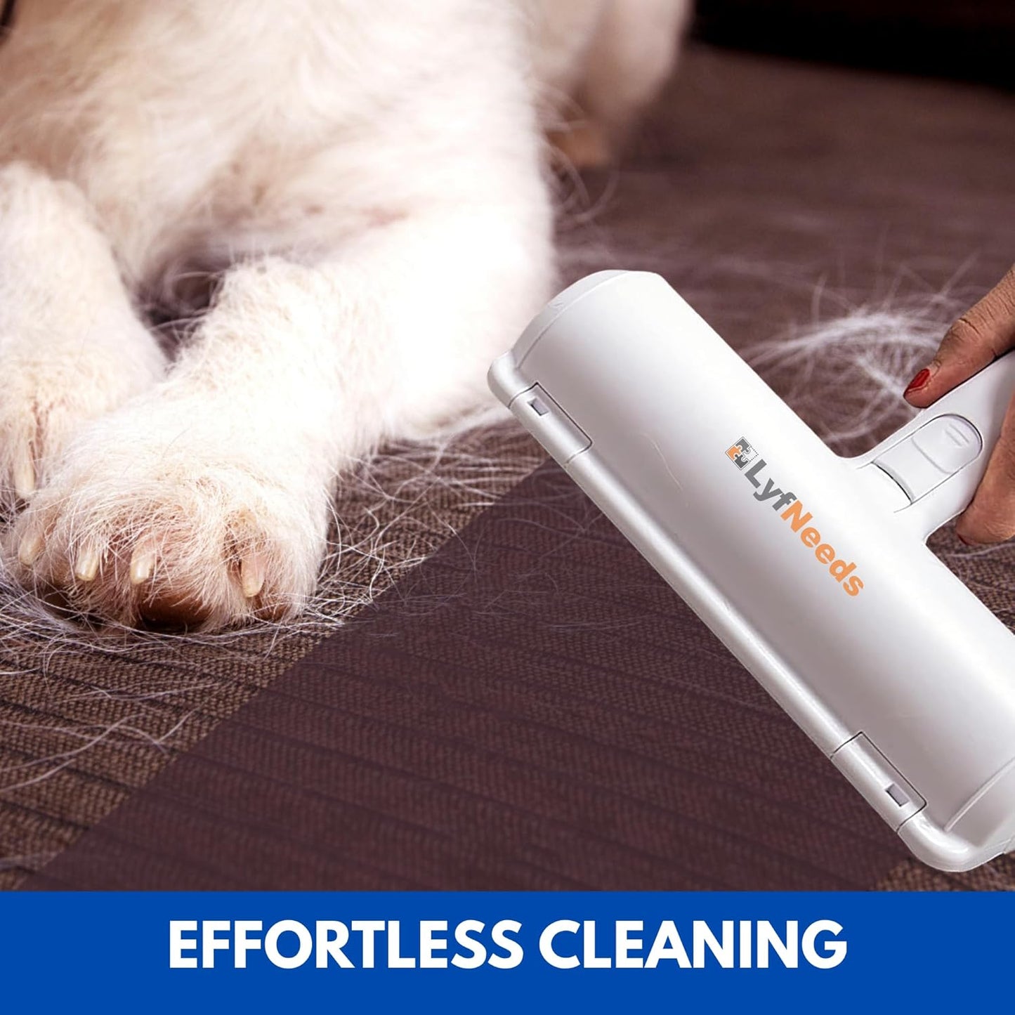 Reusable Pet Hair Remover Roller – Dog & Cat Hair Remover for Furniture, Couch, Carpet, Clothing – Pet Hair Removal Tool for Couch – Lint Roller for Furniture, Car & Bedding