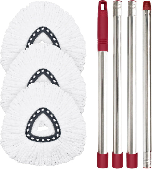Mop Replace Head for O Cedar, Mop Handle for Ocedar, Mops Heads Replacements for Ocedar Countains